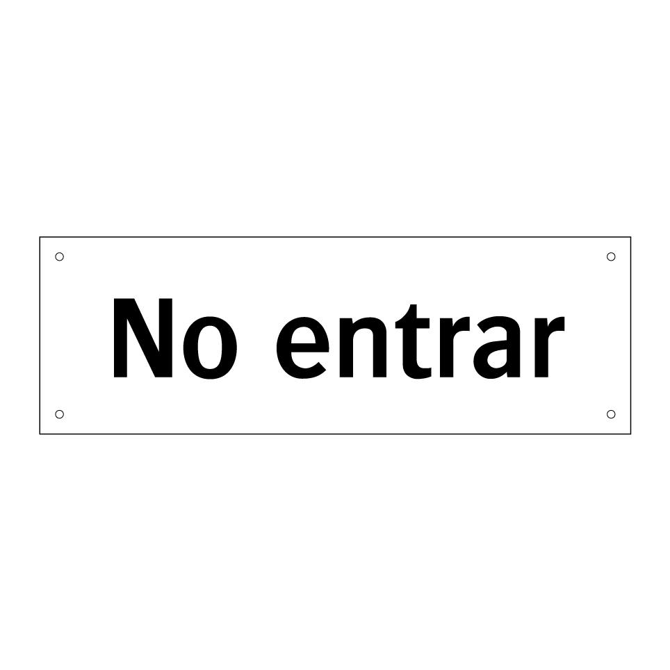 No entrar