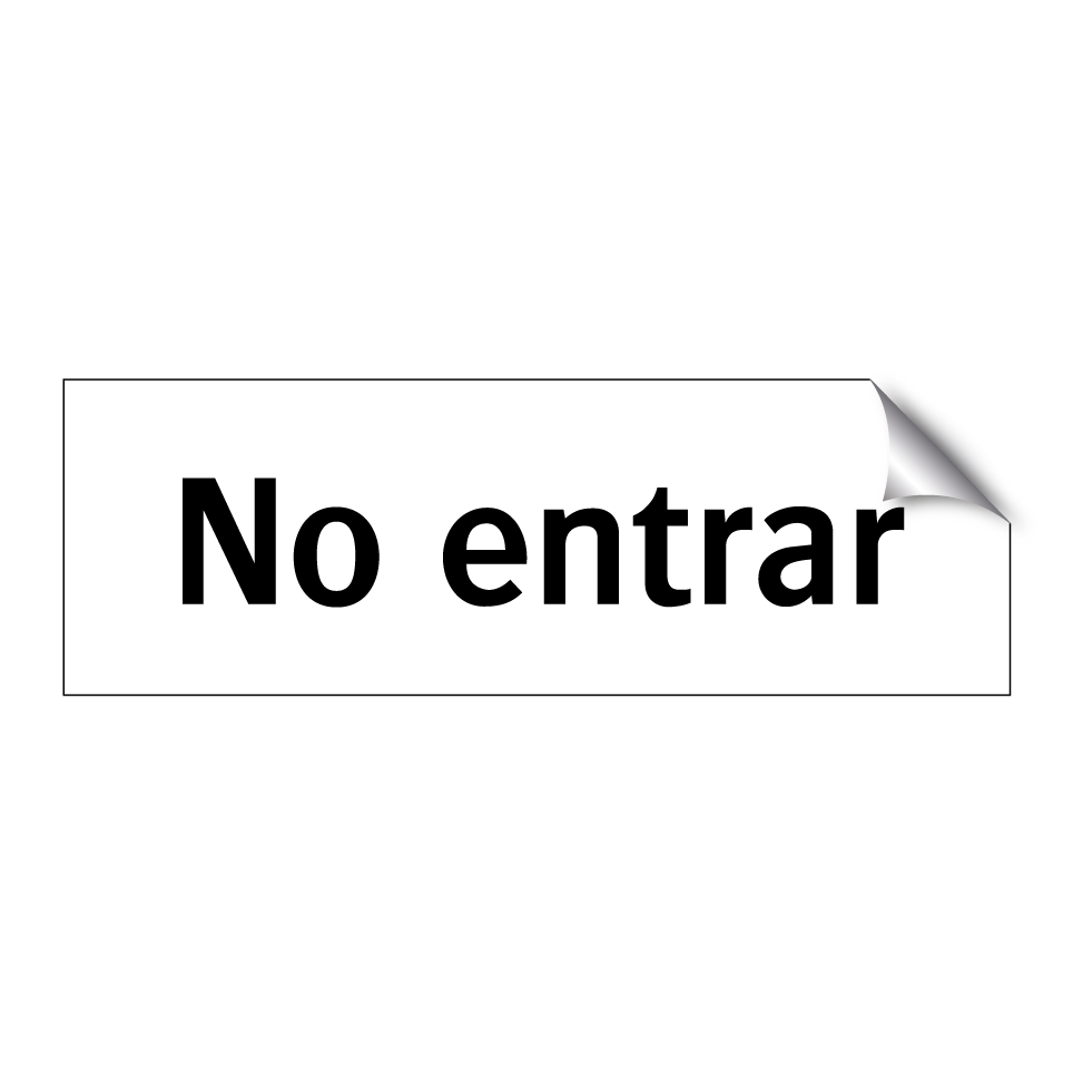 No entrar