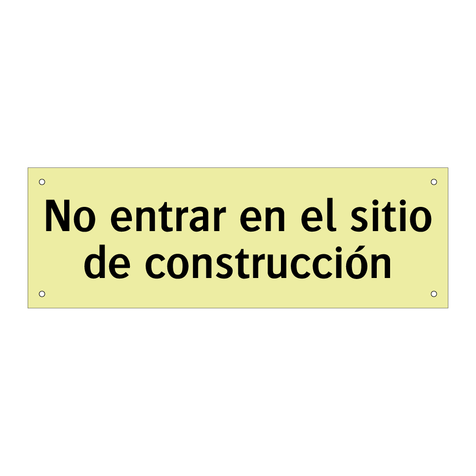 No entrar en el sitio de construcción