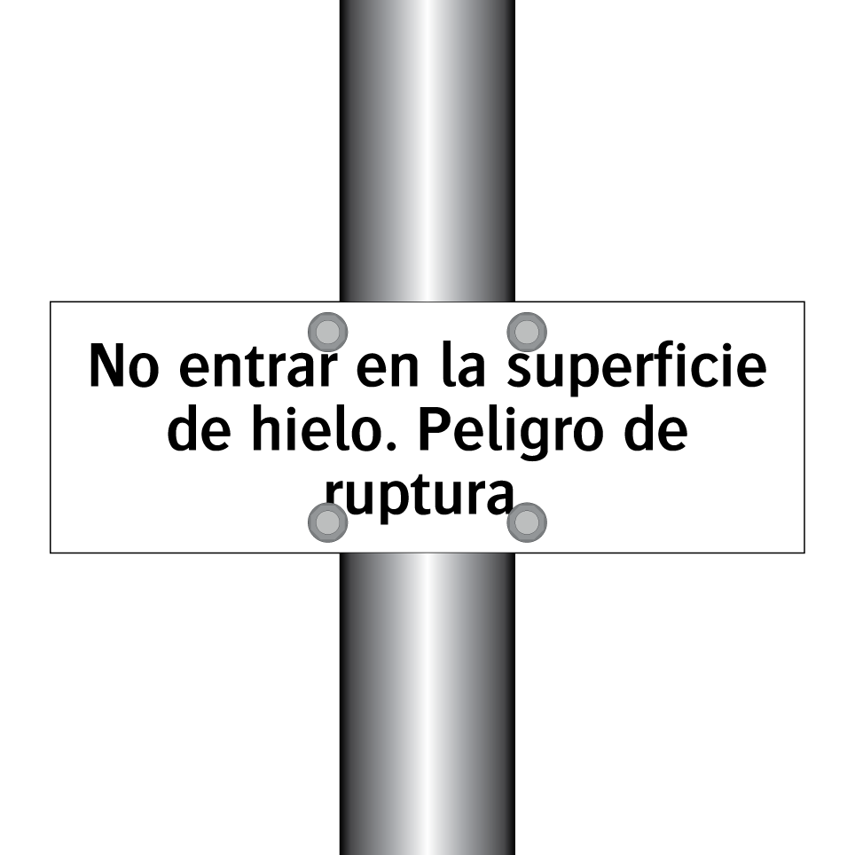 No entrar en la superficie de hielo. Peligro de ruptura.