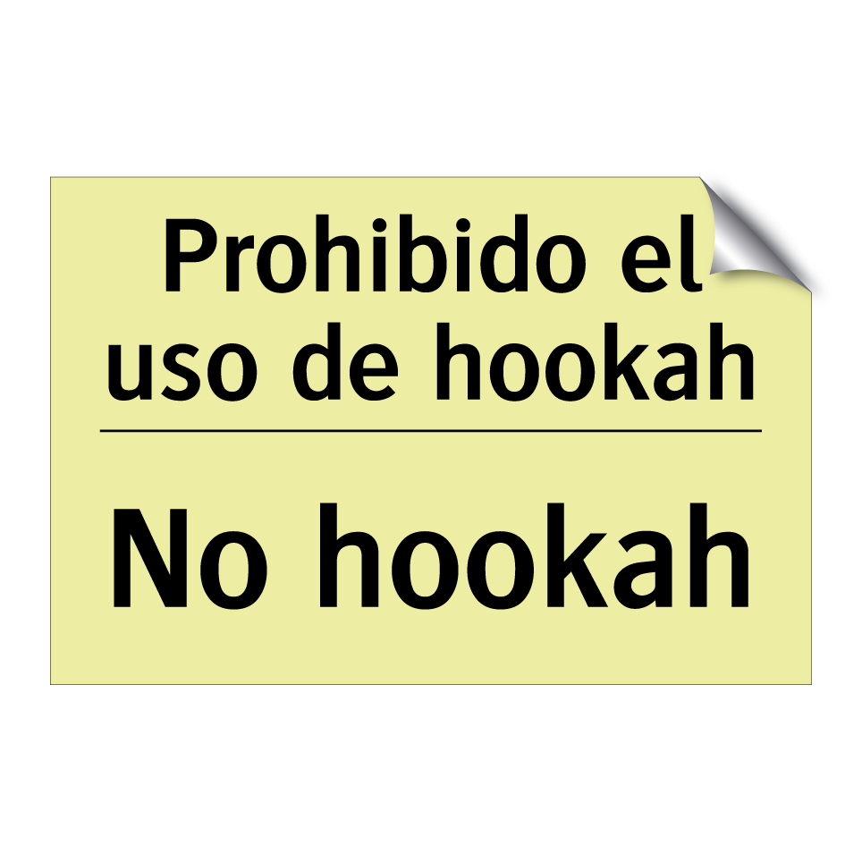 Prohibido el uso de hookah - No hookah