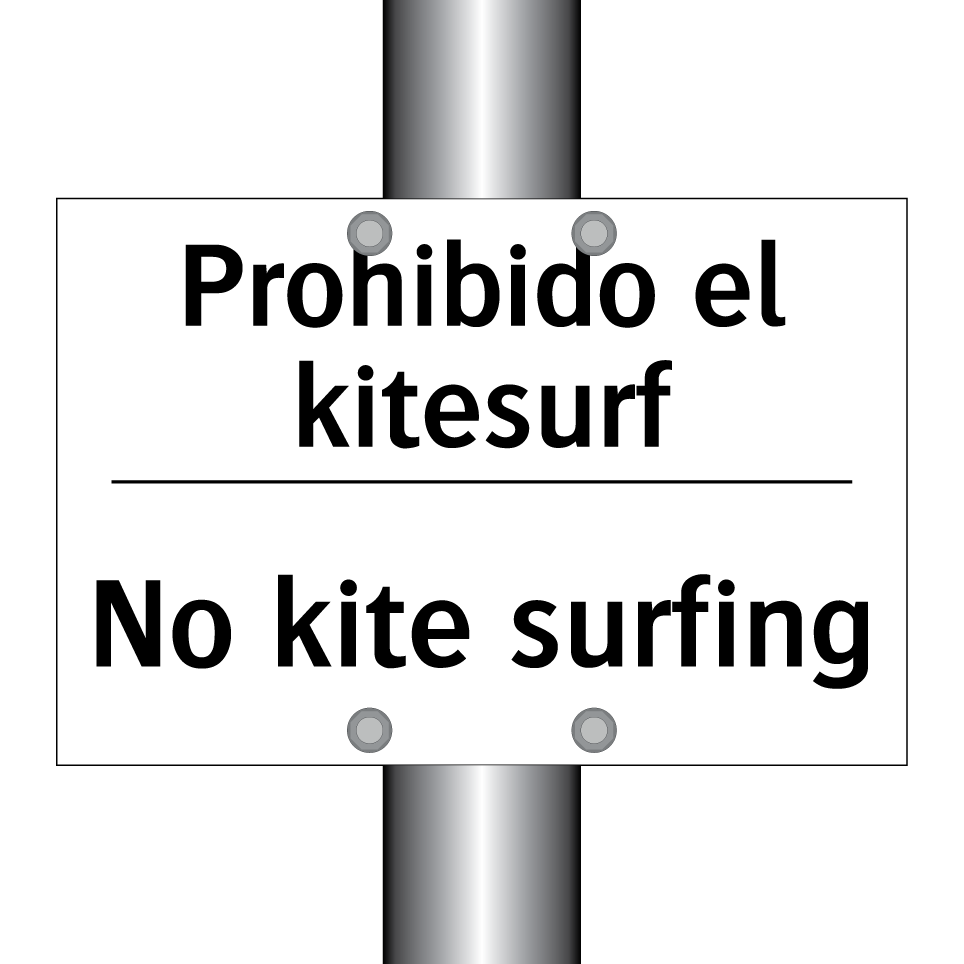 Prohibido el kitesurf - No kite surfing