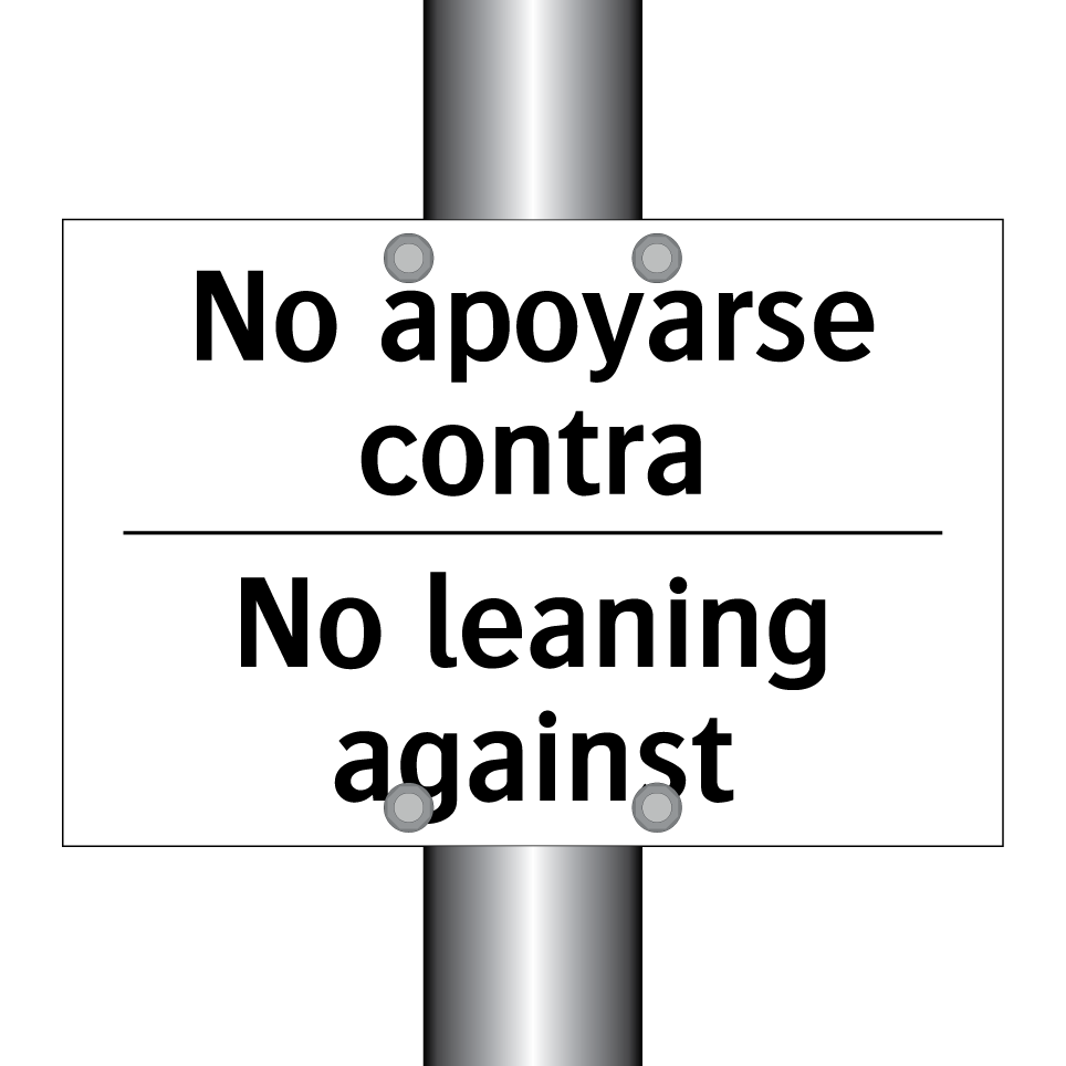 No apoyarse contra - No leaning against