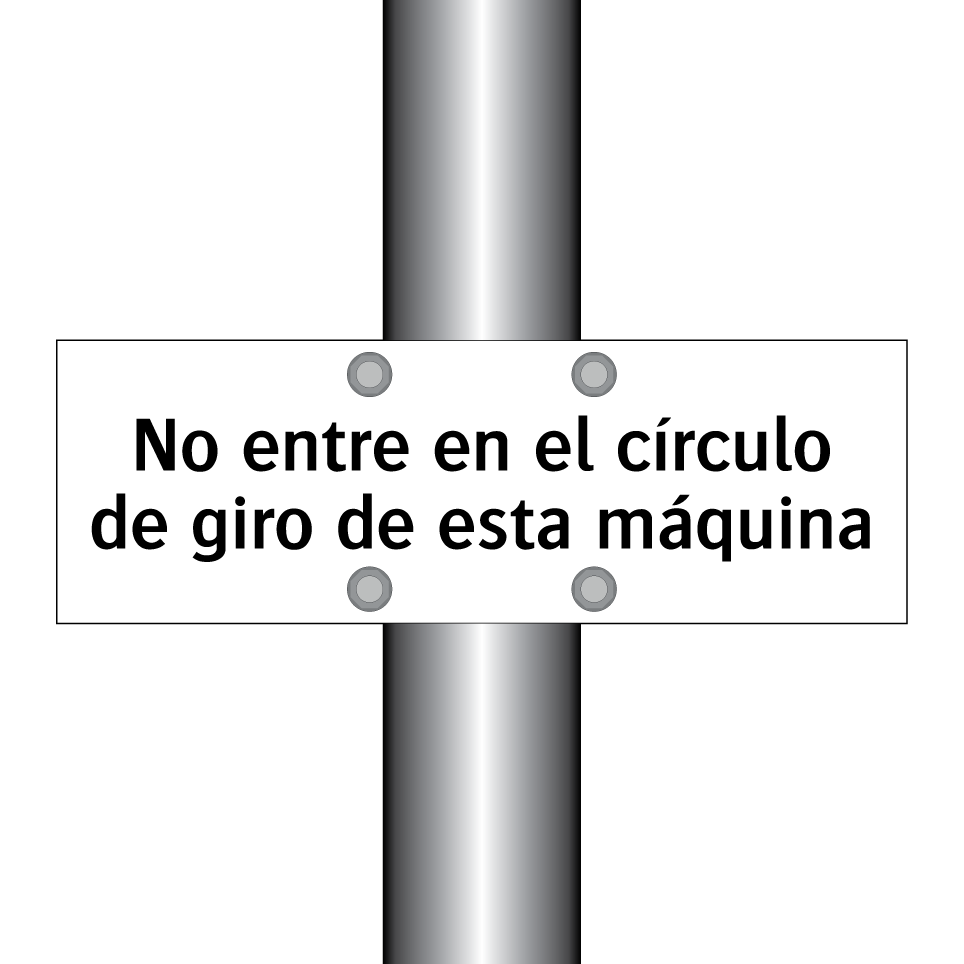 No entre en el círculo de giro de esta máquina