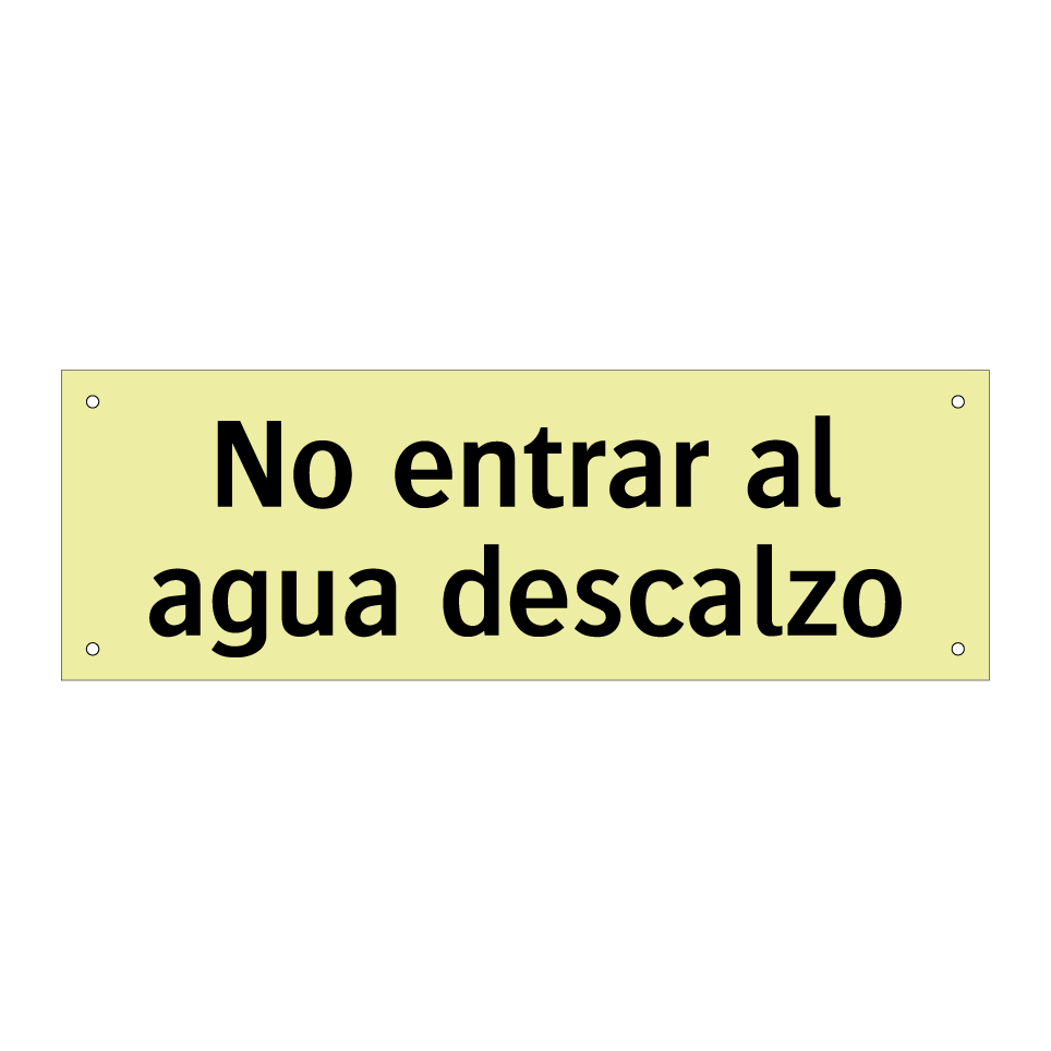 No entrar al agua descalzo