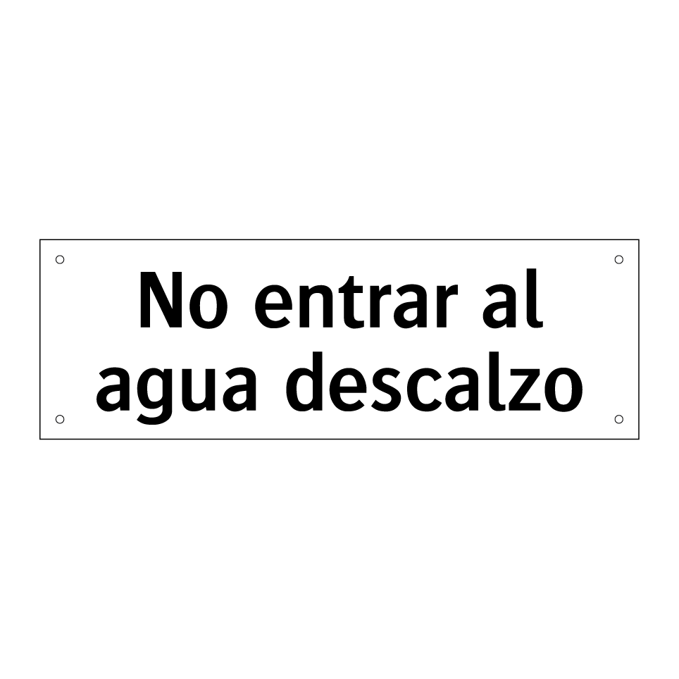 No entrar al agua descalzo