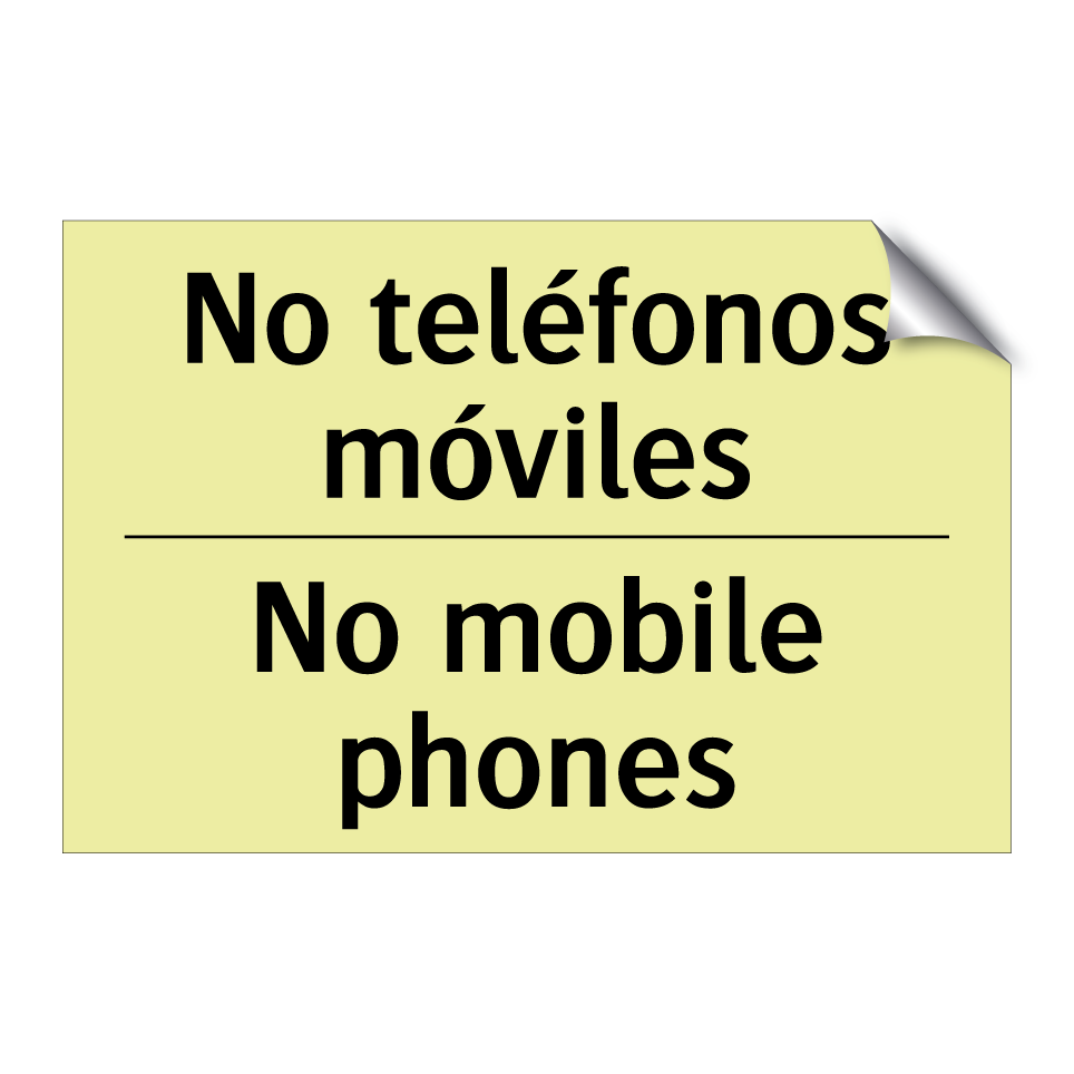 No teléfonos móviles - No mobile phones