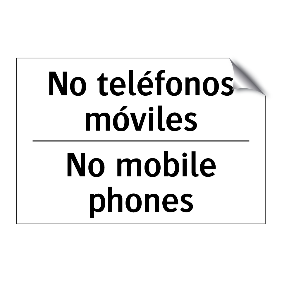 No teléfonos móviles - No mobile phones