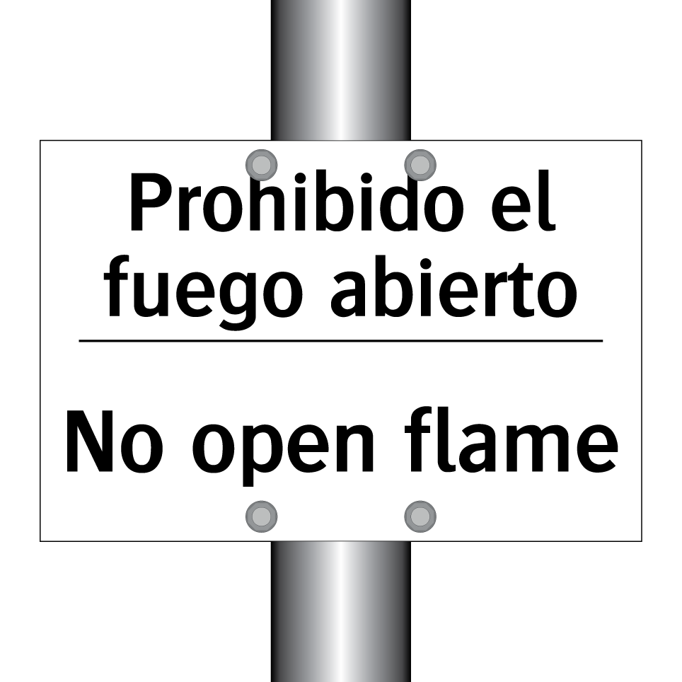 Prohibido el fuego abierto - No open flame