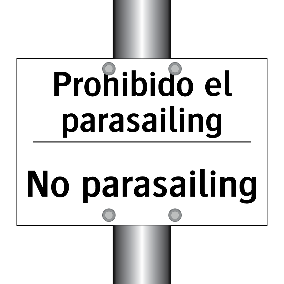 Prohibido el parasailing - No parasailing