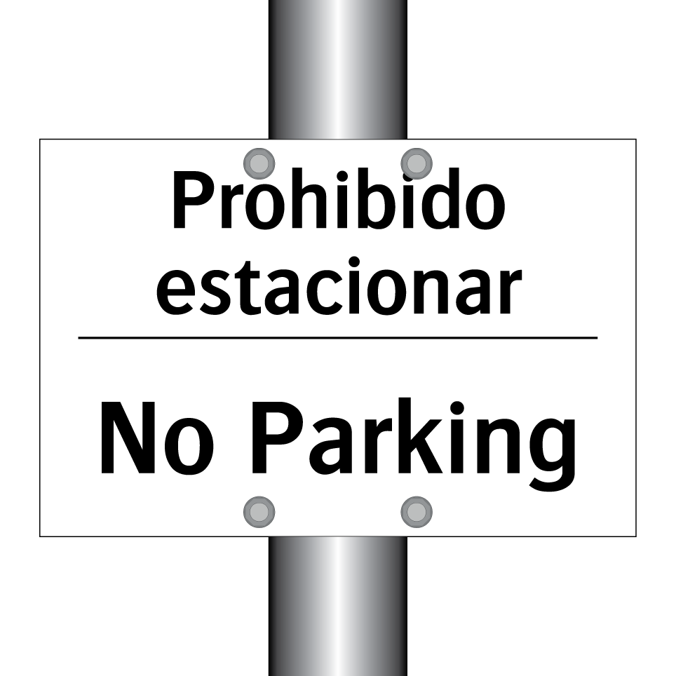 Prohibido estacionar - No Parking