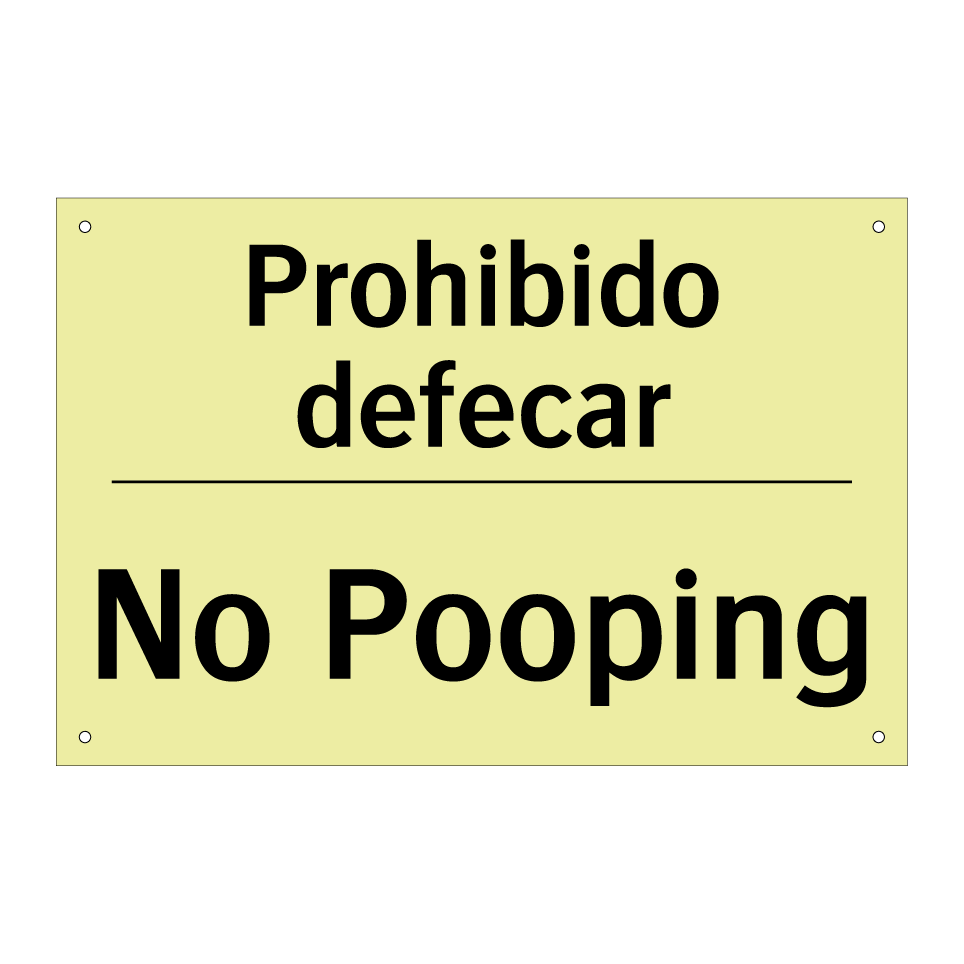 Prohibido defecar - No Pooping
