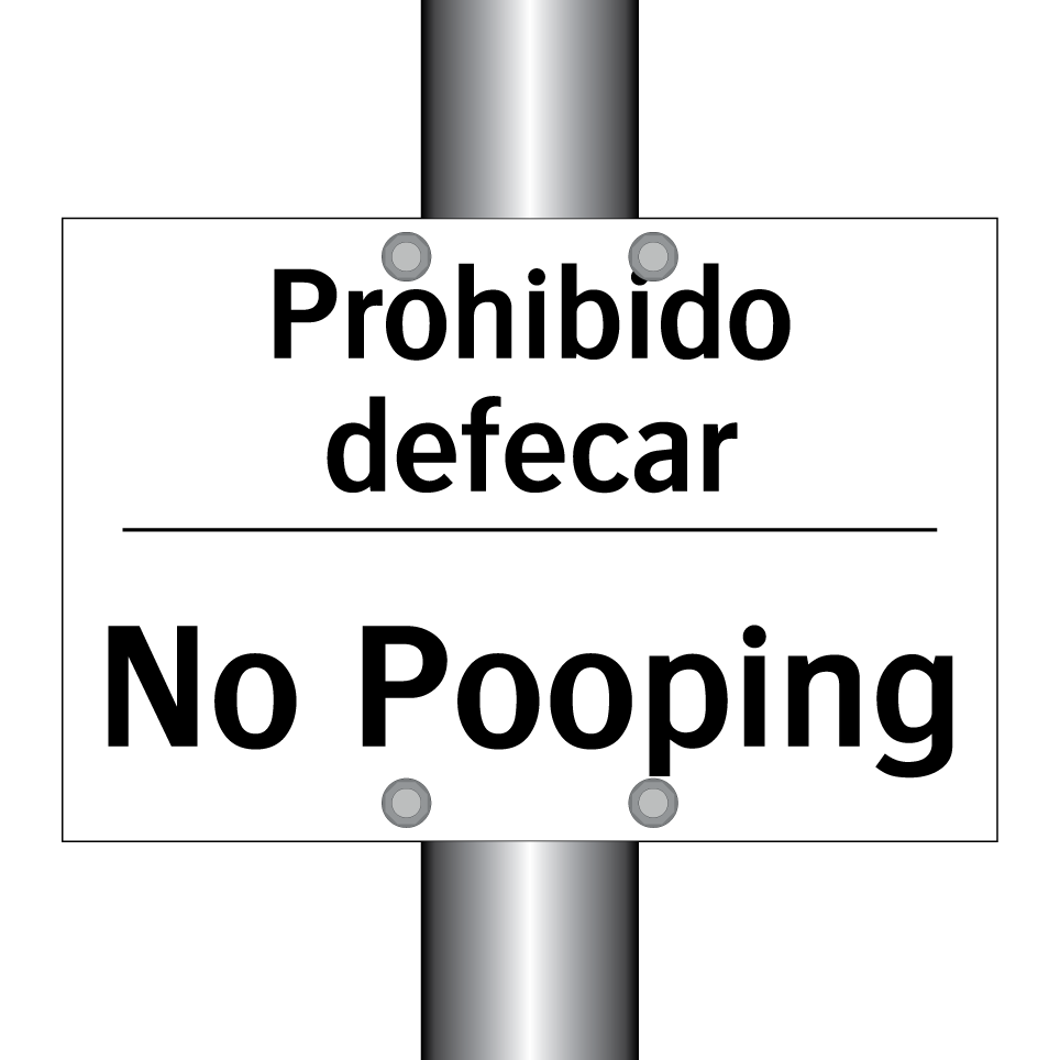 Prohibido defecar - No Pooping