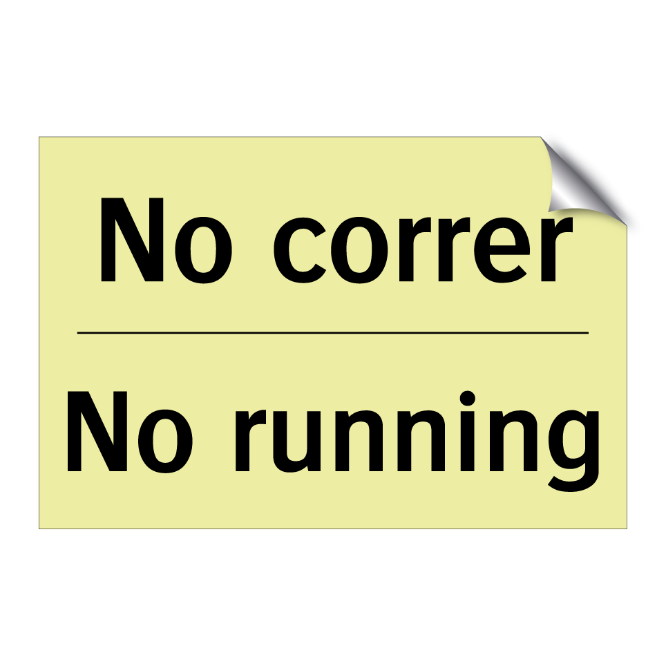 No correr - No running