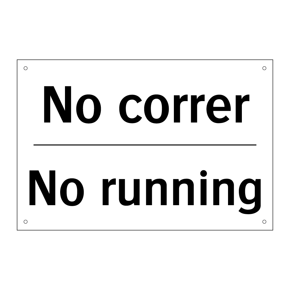 No correr - No running