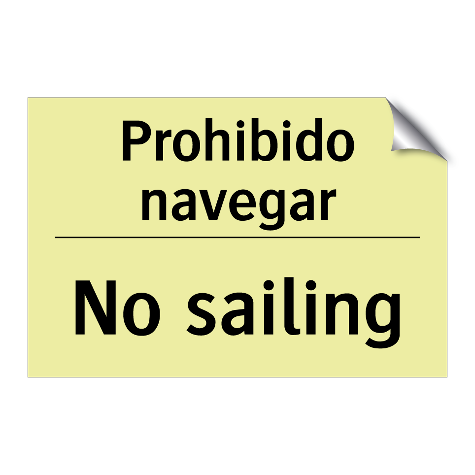 Prohibido navegar - No sailing