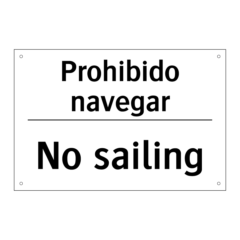 Prohibido navegar - No sailing