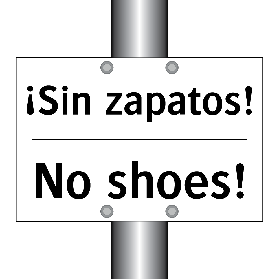 ¡Sin zapatos! - No shoes!