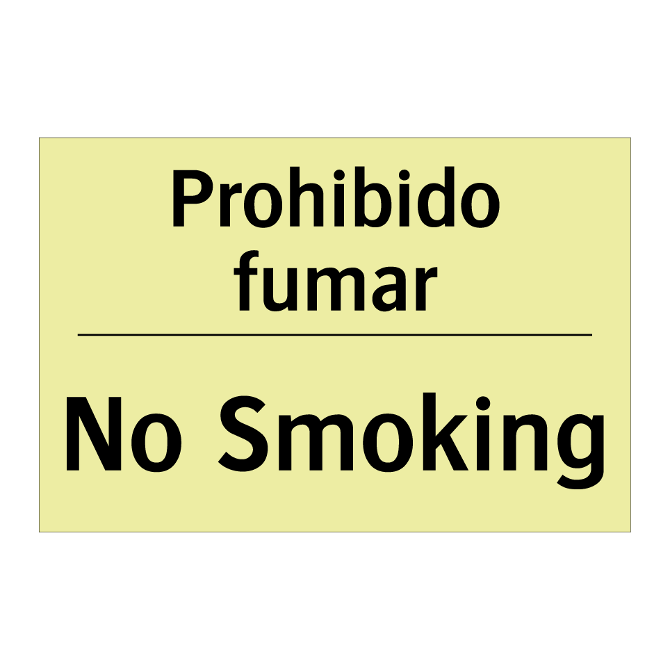 Prohibido fumar - No Smoking