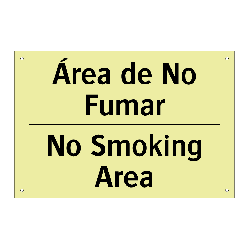 Área de No Fumar - No Smoking Area