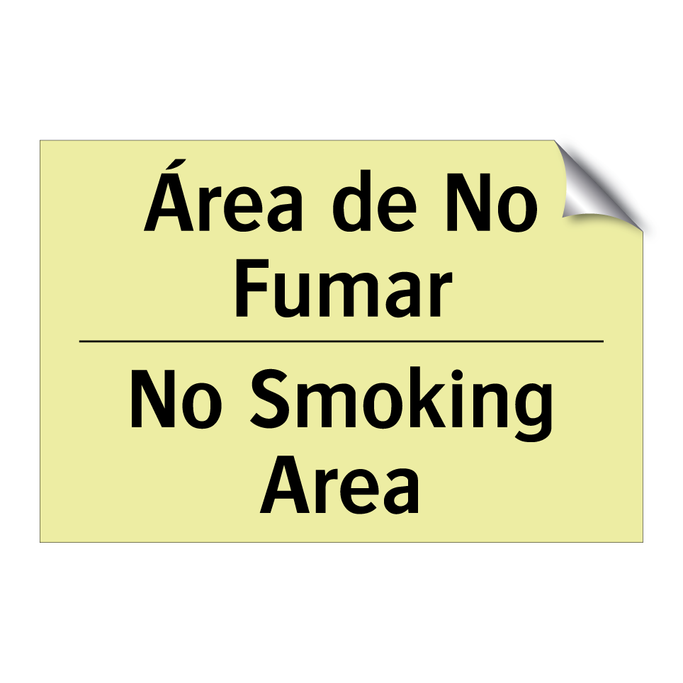 Área de No Fumar - No Smoking Area