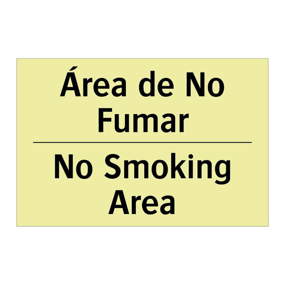 Área de No Fumar - No Smoking Area