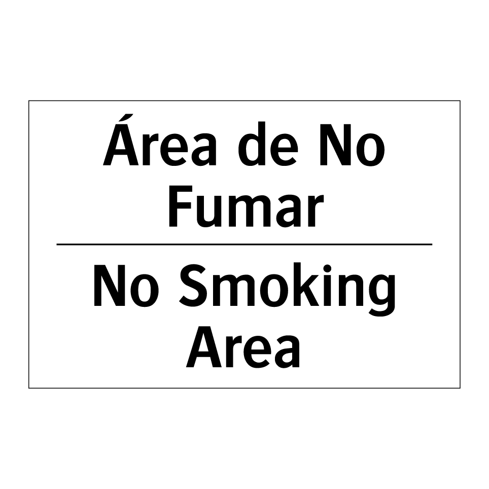 Área de No Fumar - No Smoking Area