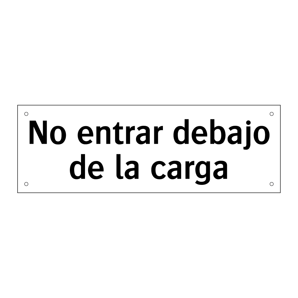 No entrar debajo de la carga