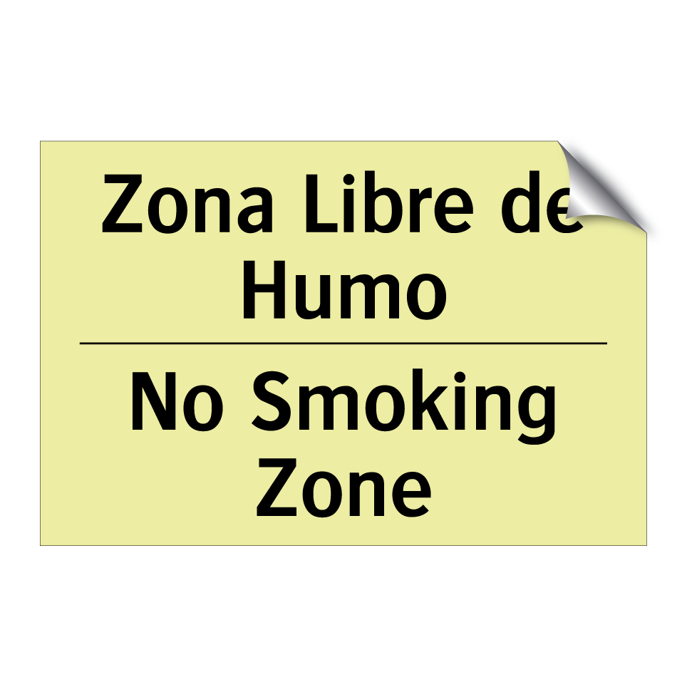 Zona Libre de Humo - No Smoking Zone