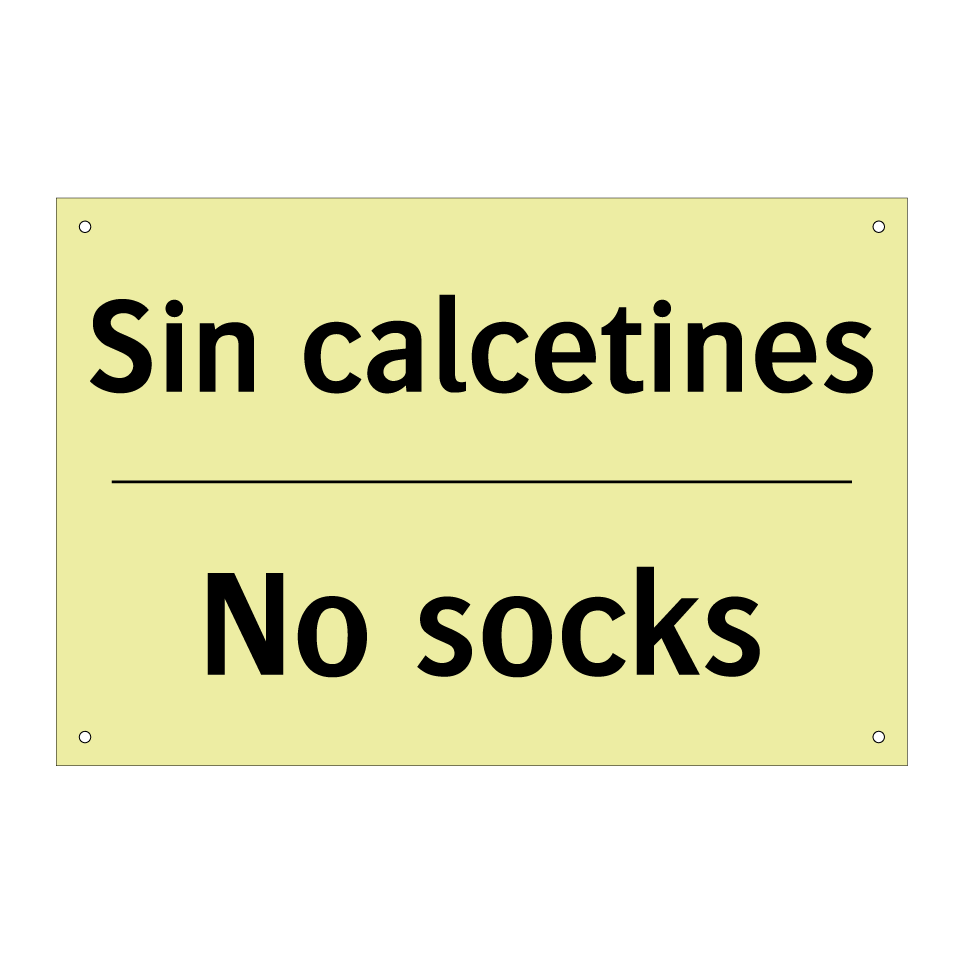 Sin calcetines - No socks