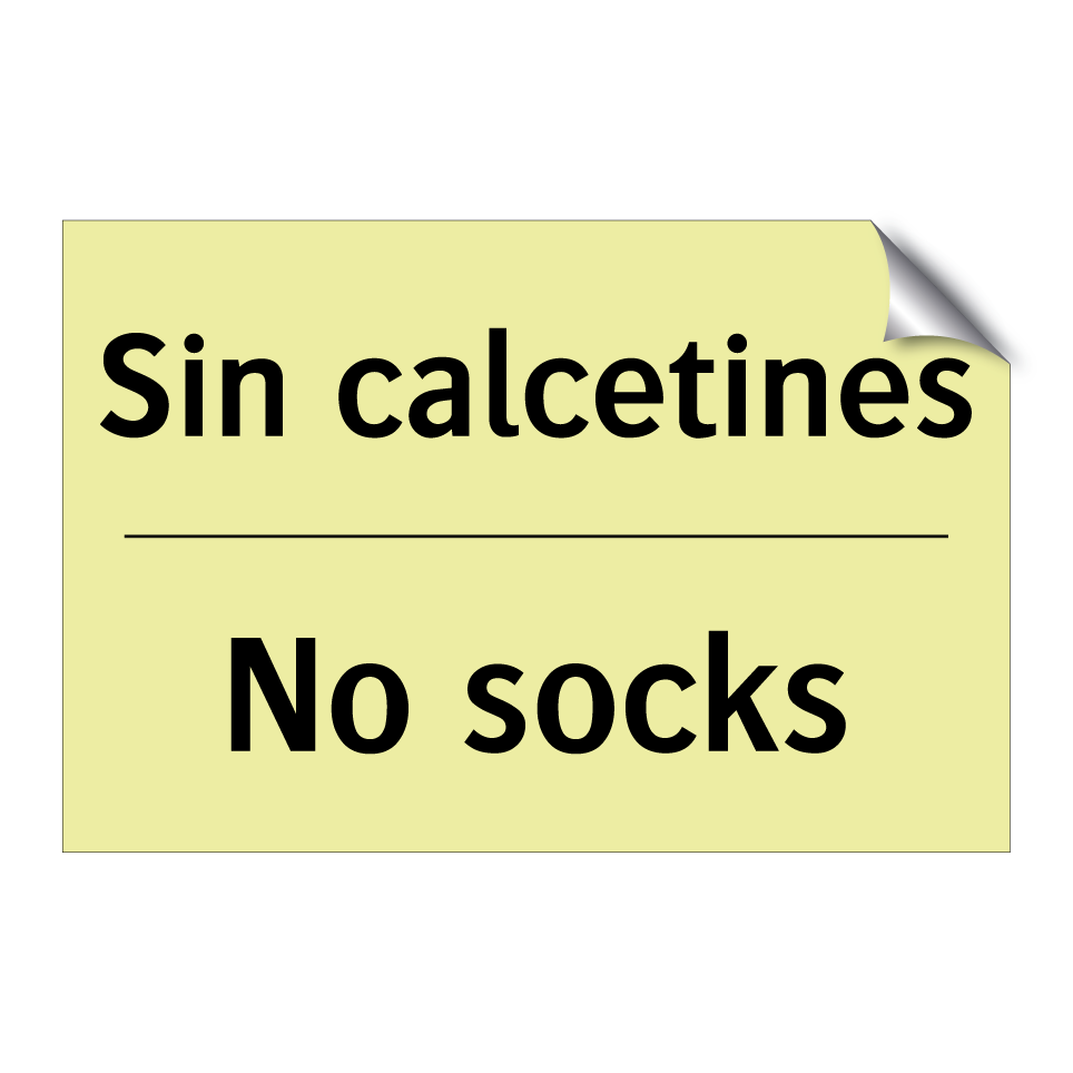 Sin calcetines - No socks