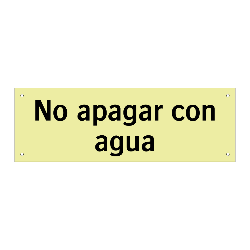 No apagar con agua