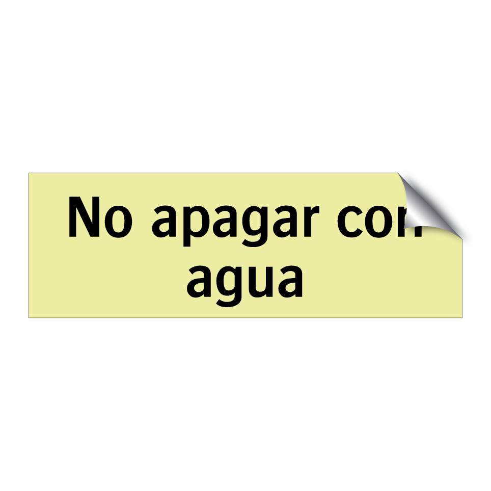 No apagar con agua
