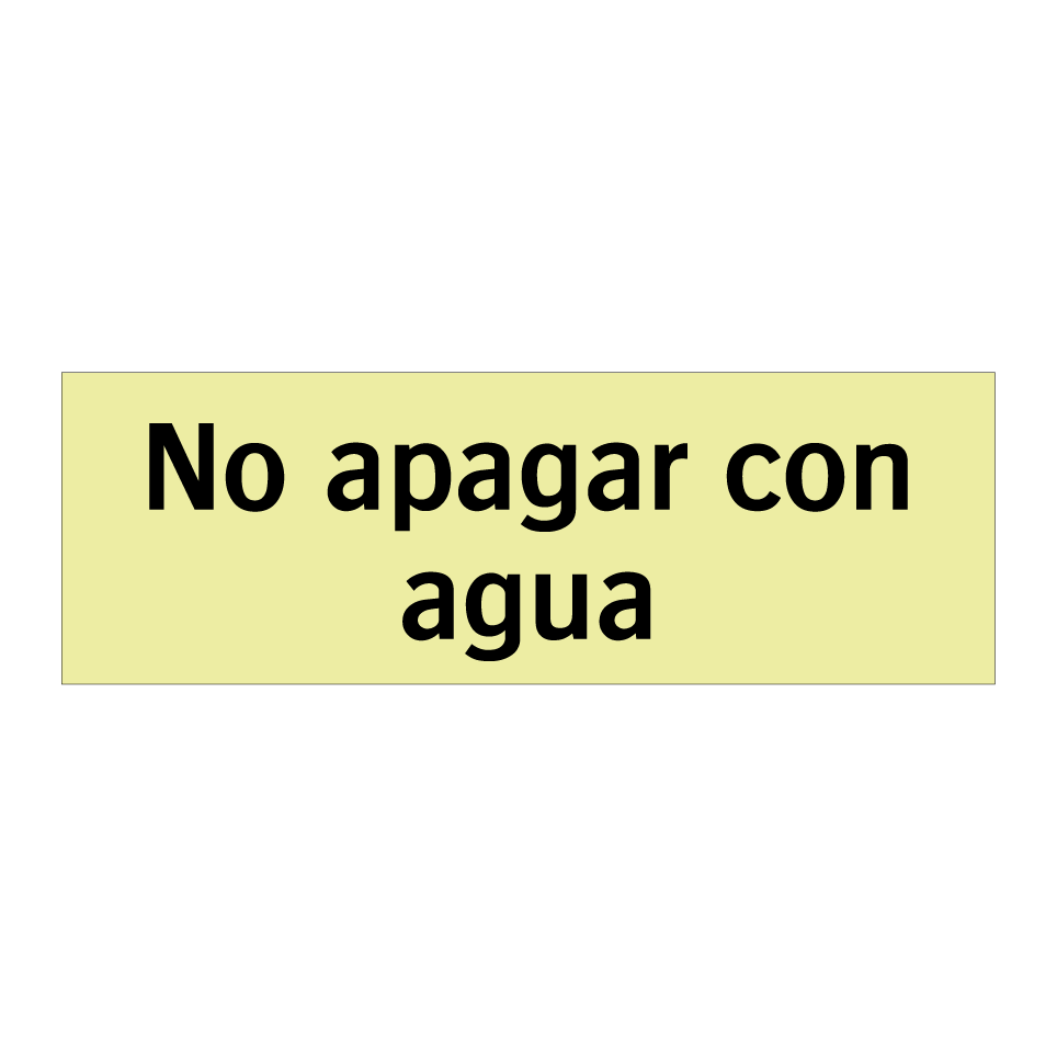 No apagar con agua