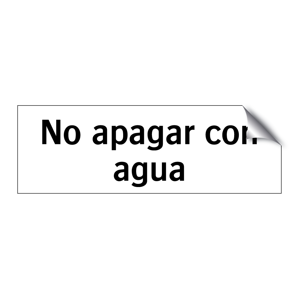 No apagar con agua