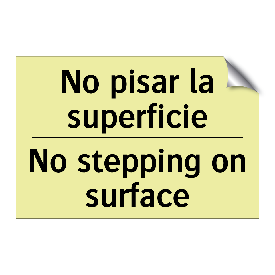 No pisar la superficie - No stepping on surface