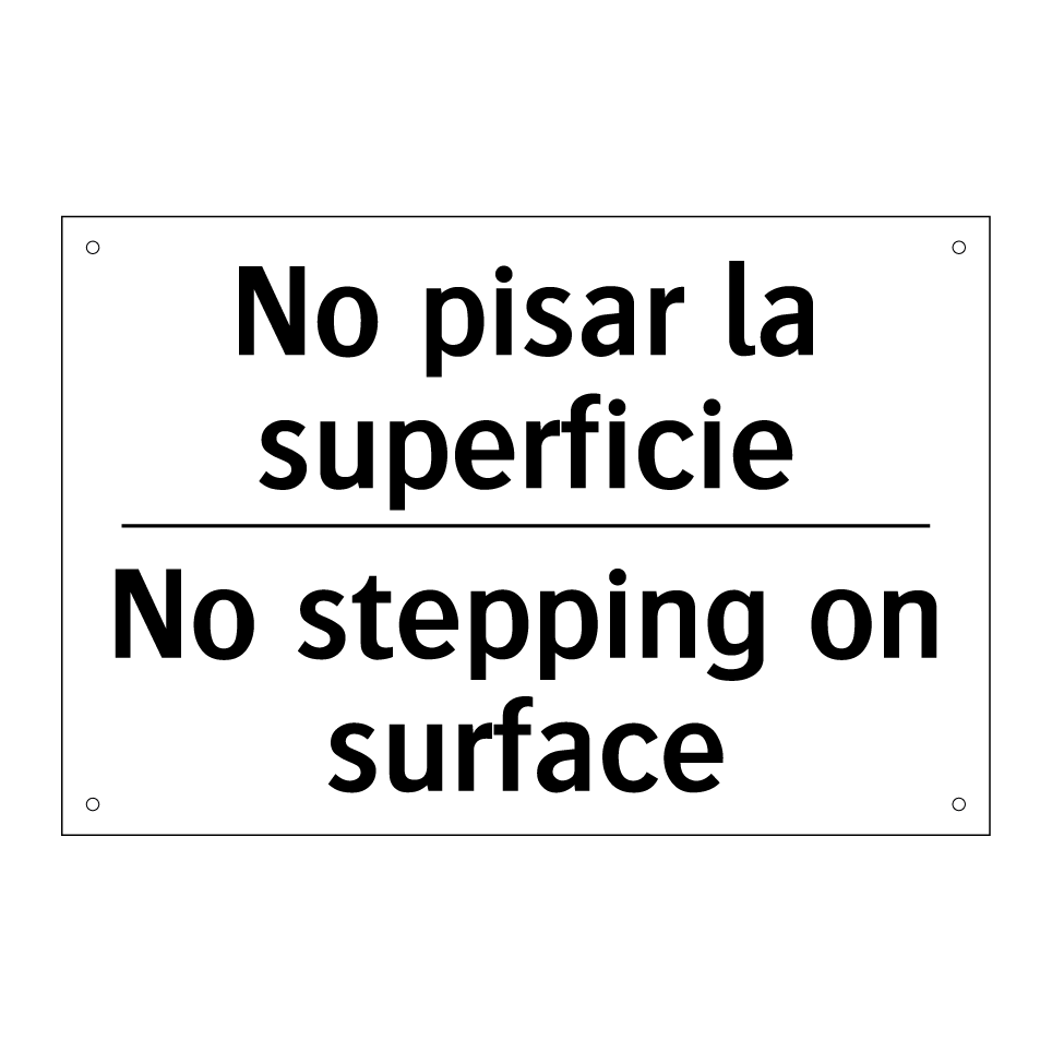 No pisar la superficie - No stepping on surface