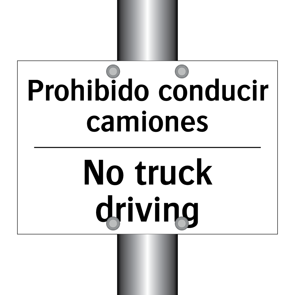 Prohibido conducir camiones - No truck driving