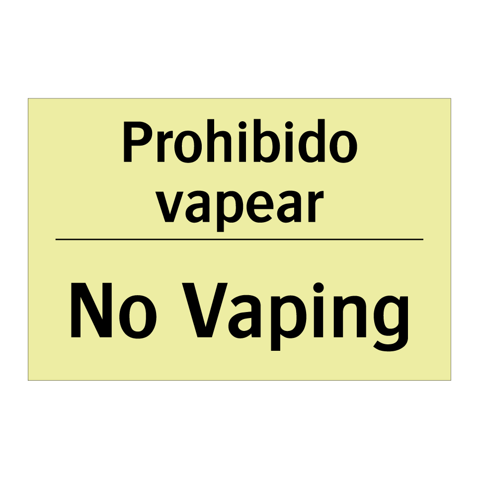 Prohibido vapear - No Vaping