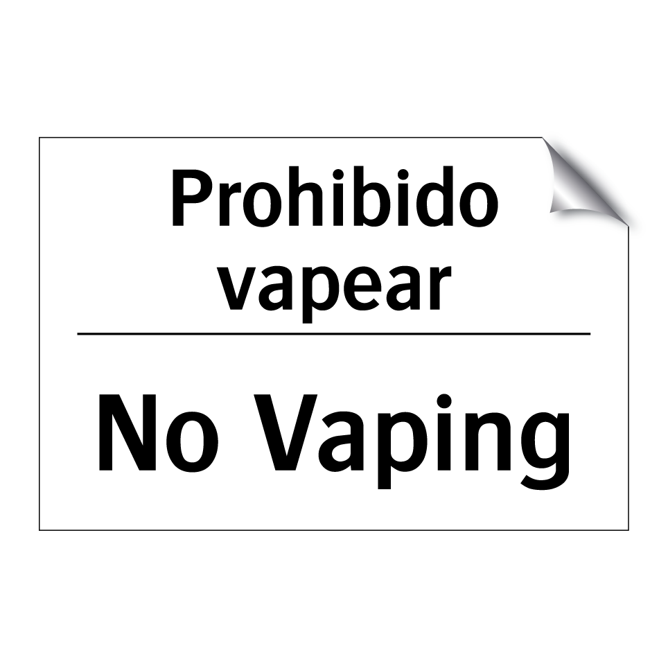 Prohibido vapear - No Vaping