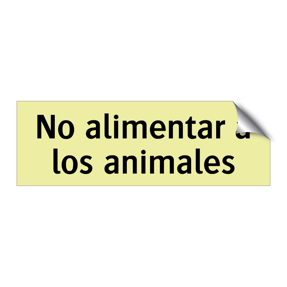 No alimentar a los animales
