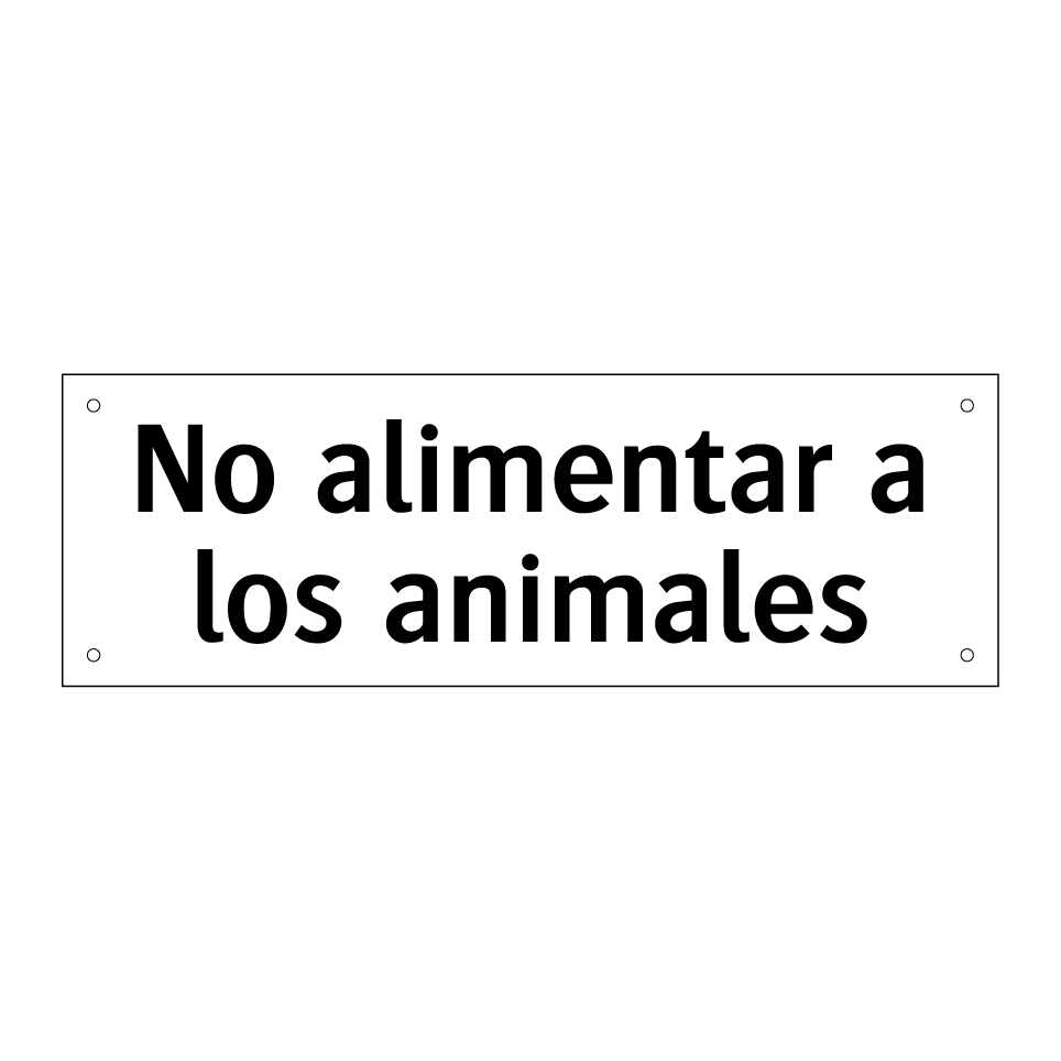No alimentar a los animales