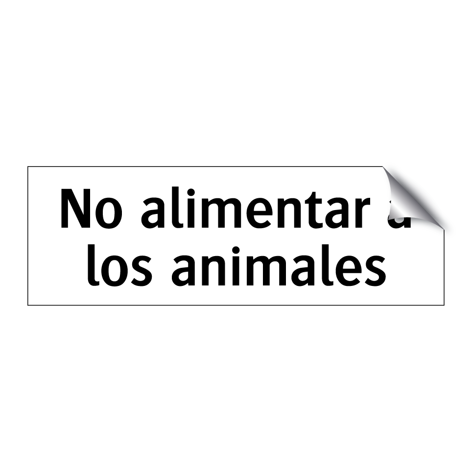 No alimentar a los animales