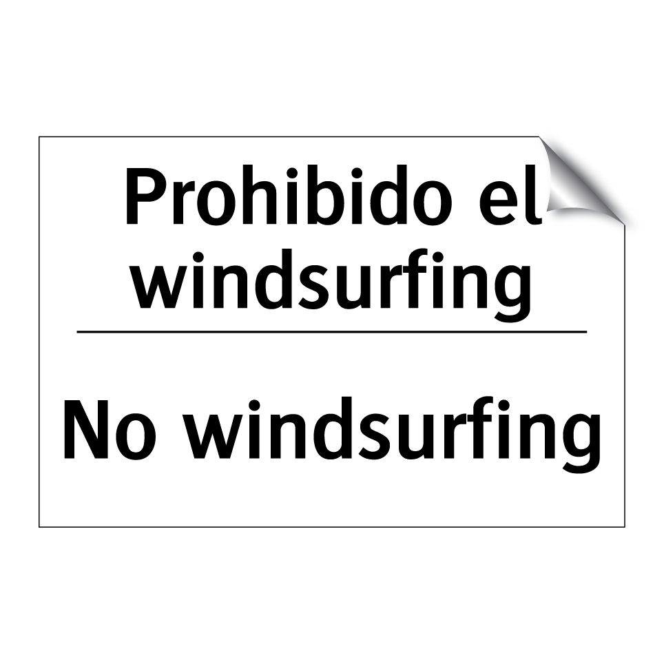 Prohibido el windsurfing - No windsurfing
