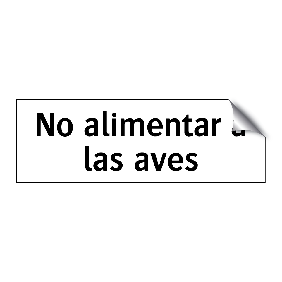 No alimentar a las aves