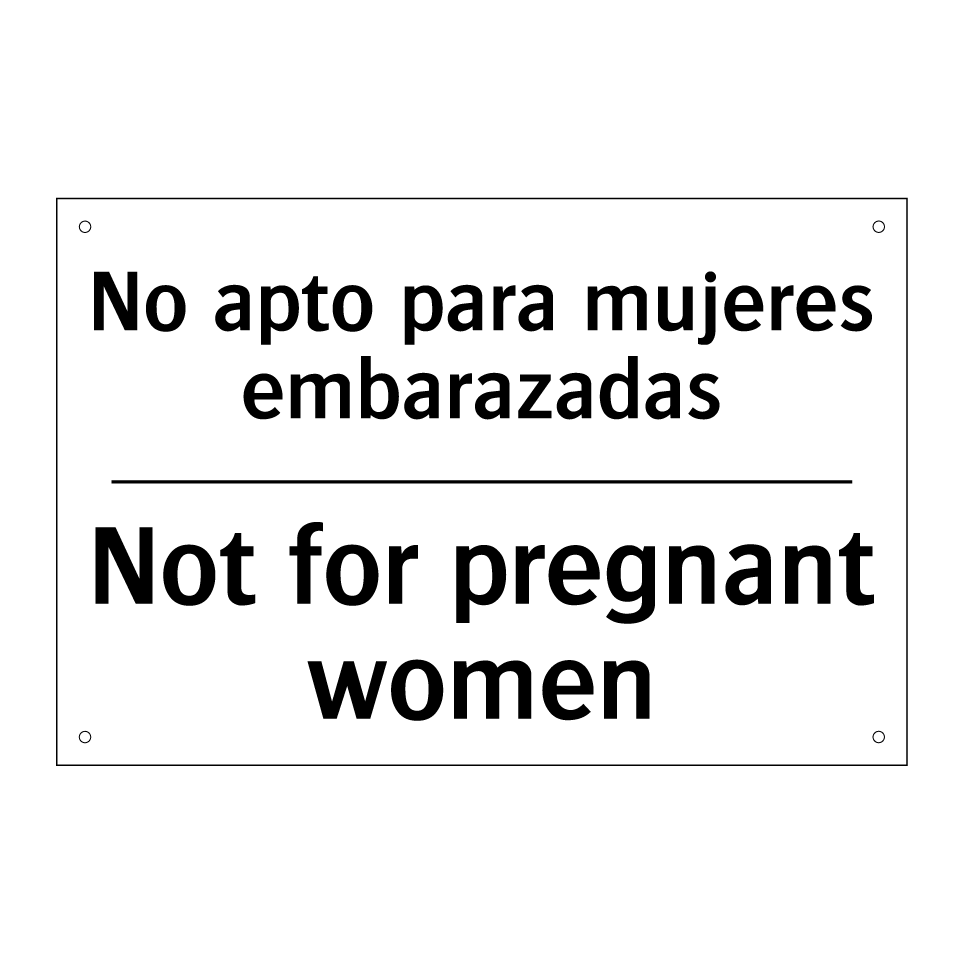No apto para mujeres embarazadas - Not for pregnant women
