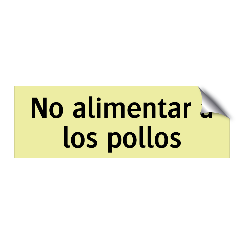 No alimentar a los pollos