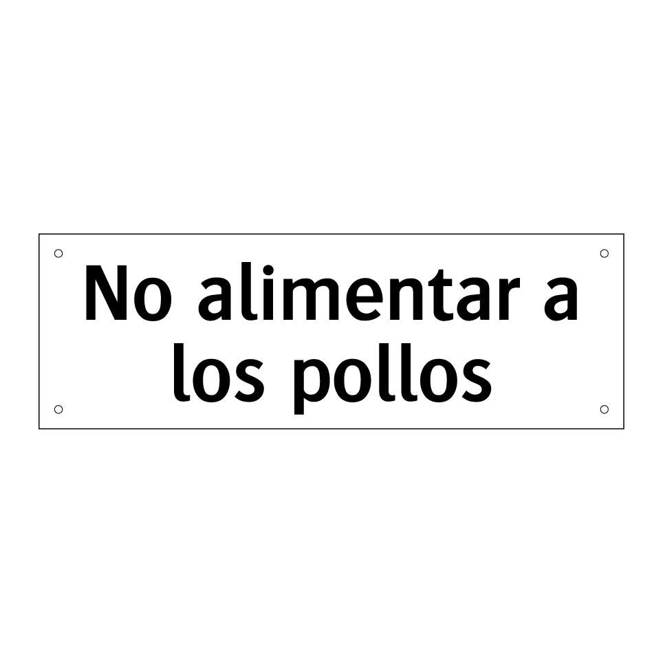 No alimentar a los pollos
