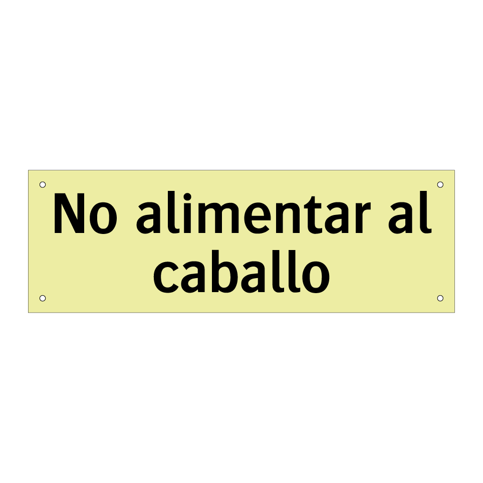 No alimentar al caballo