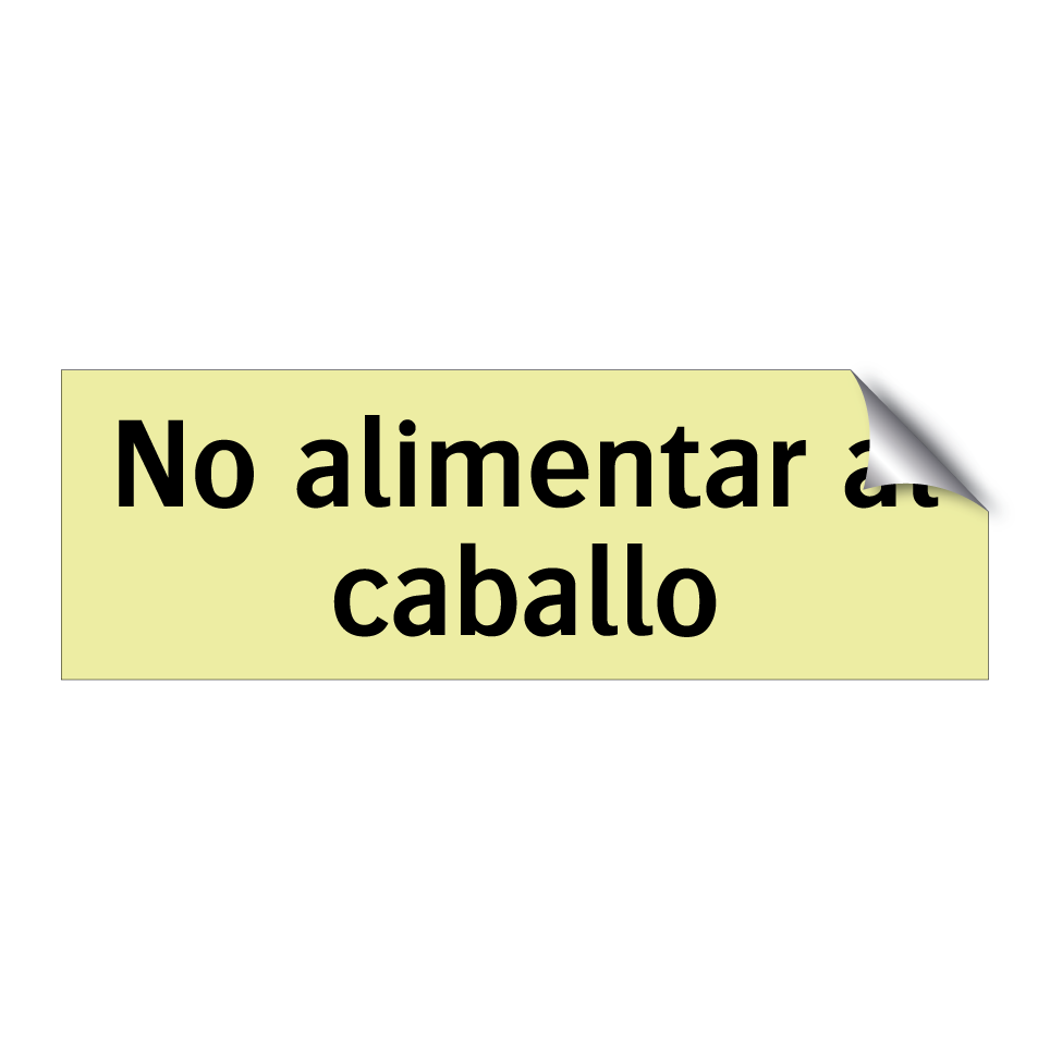 No alimentar al caballo